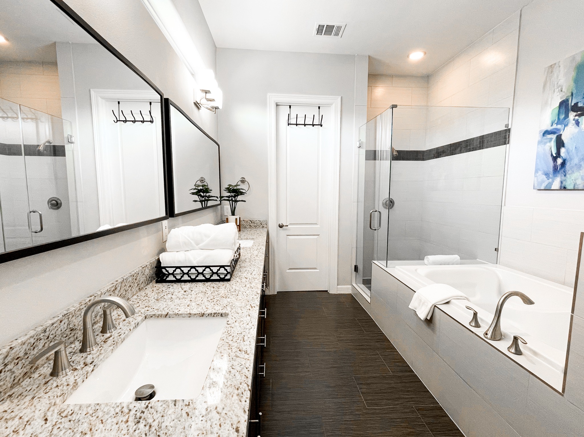 Primary bathroom with soaking tub